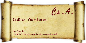 Csősz Adrienn névjegykártya